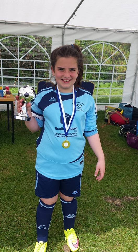 Stamford Bridge Under 10’s girls team - Holding the trophy