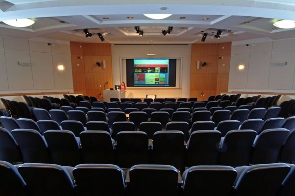 Rows of seats in a presentation floor