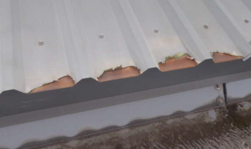 Corrugated Roof with split at the end